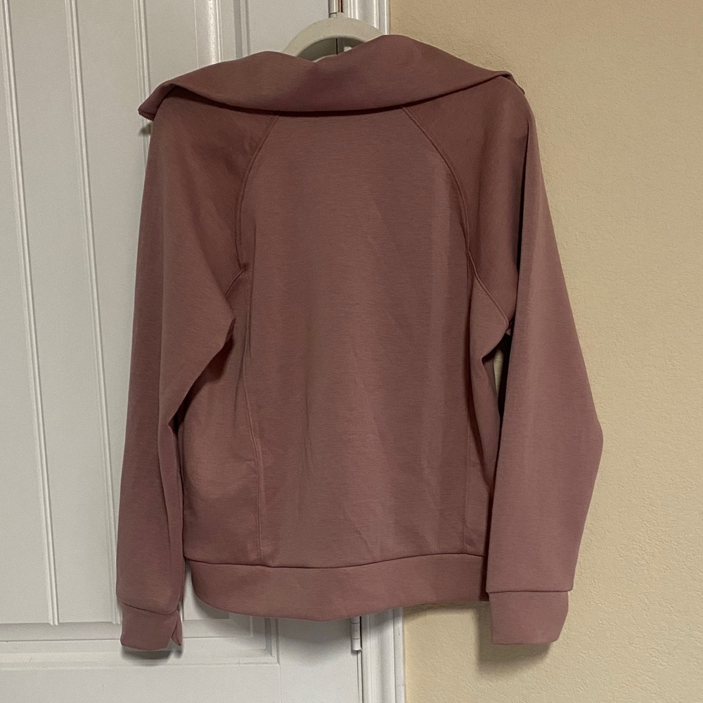 NWT- Dear Scarlett Dusty Rose Quarter-Zip Sweatshirt, Sz M - Picture 4 of 6
